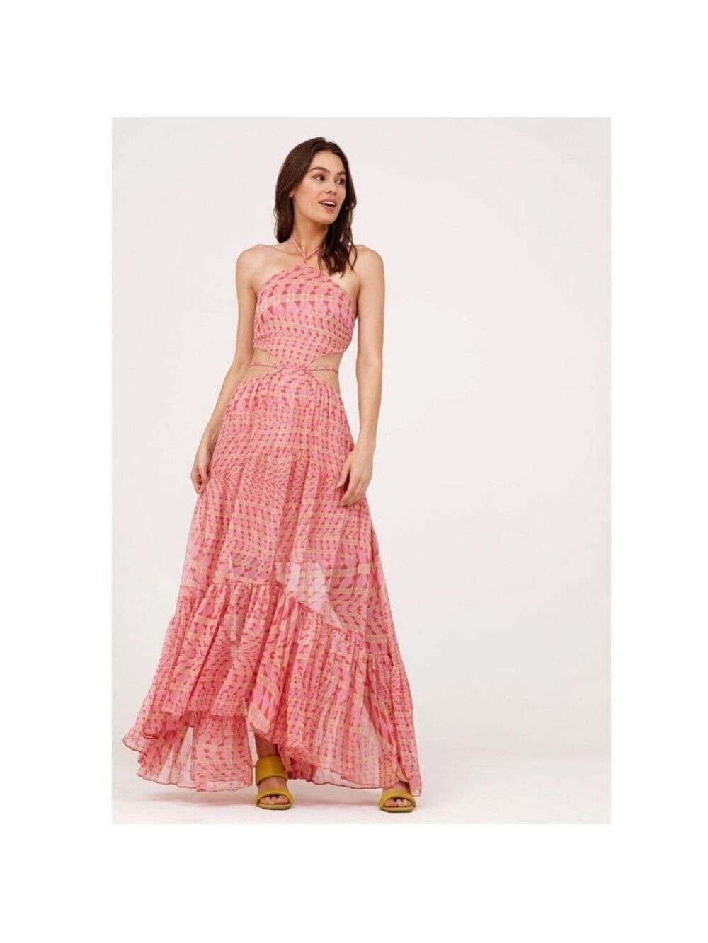 Misa Los Angeles Pink Maxi Dress
